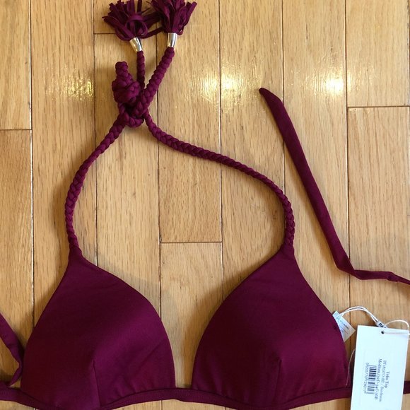 HOST PICK: Brand New Paolita YOKO PADDED TRIANGLE BIKINI IN BORDEAUX - Picture 3 of 11